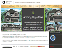 Tablet Screenshot of grandview-homes.com